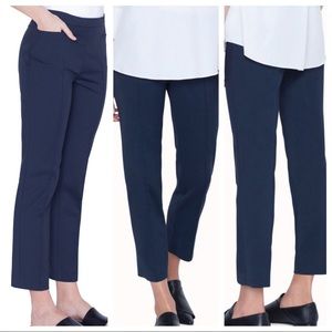 AKRIS Punto Blue Franca Cotton Stretch Pants 8